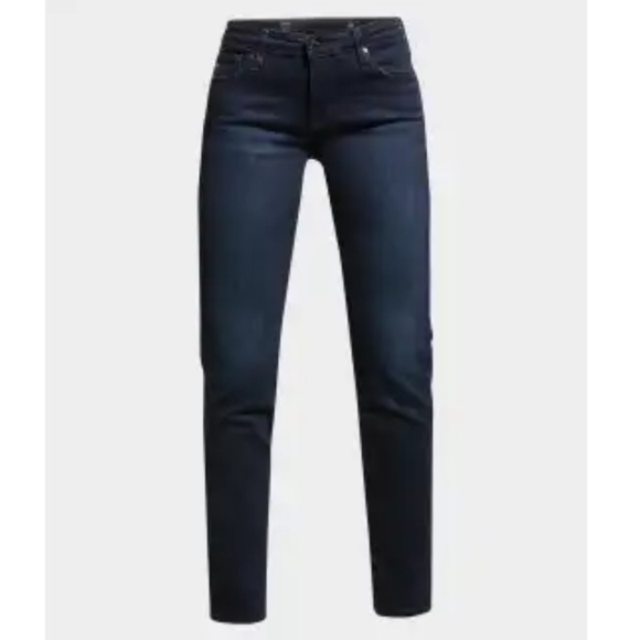AG Jeans Prima Mid-Rise Cigarette Jeans - Dark Wash - Picture 1 of 9